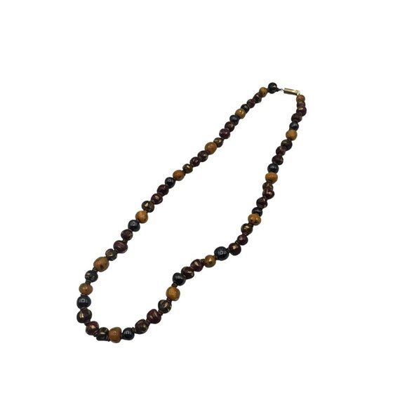 Unbranded Jewel Tone Beaded Necklace Multicolor Ceramic Beads 20 in. - Picture 9 of 10